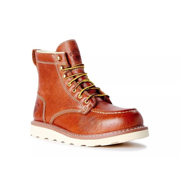 Herman Survivors Oakridge Steel Toe Work Boots Brown Leather Size 7.5 - Picture 1 of 12